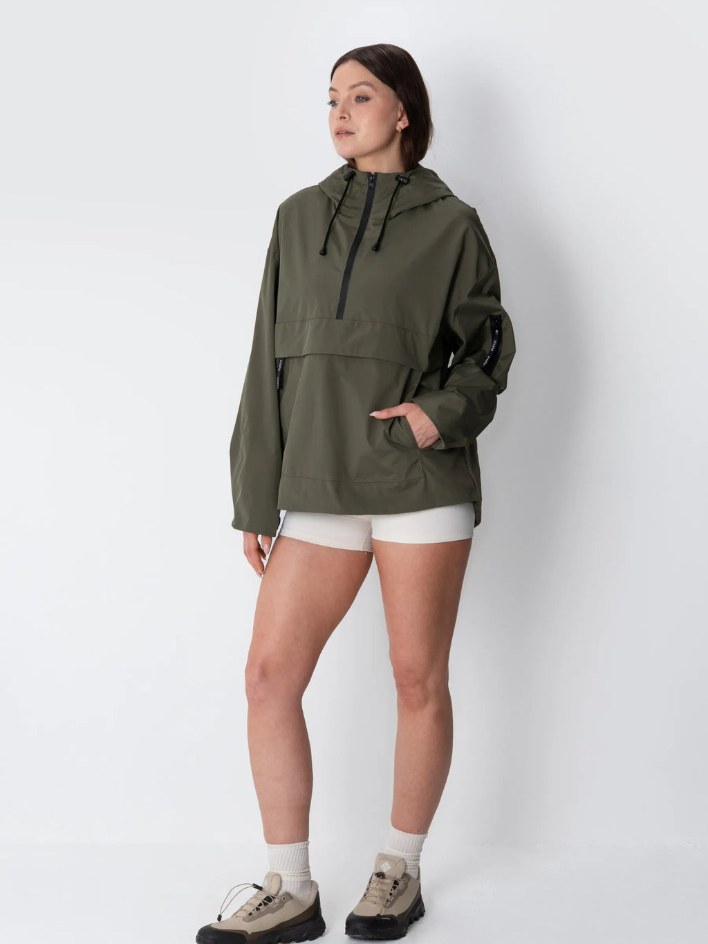 Classic Relaxed Fit Rain Hoodie - Army Green