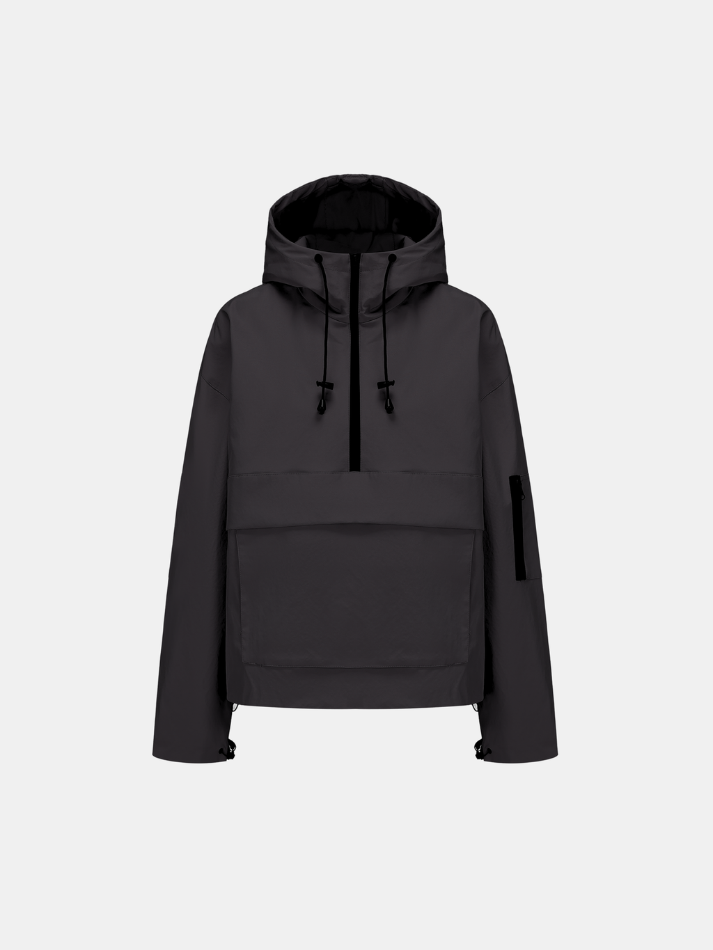 Classic Relaxed Fit Rain Hoodie - Black