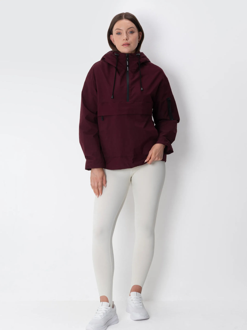 Classic Relaxed Fit Rain Hoodie - Burgundy