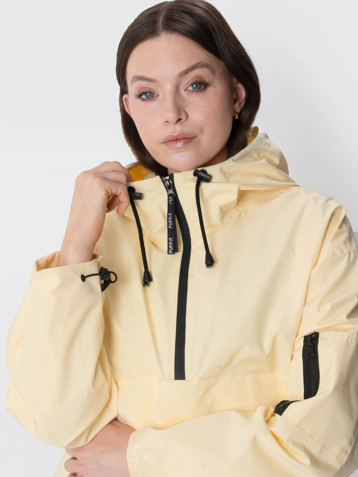 Classic Relaxed Fit Rain Hoodie - Butter Cream