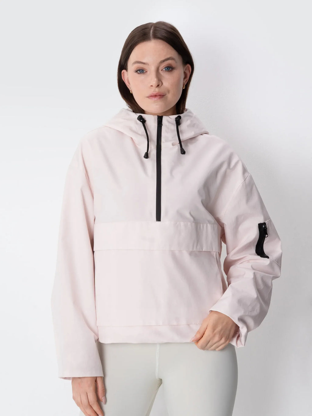 Classic Relaxed Fit Rain Hoodie - Pale Pink