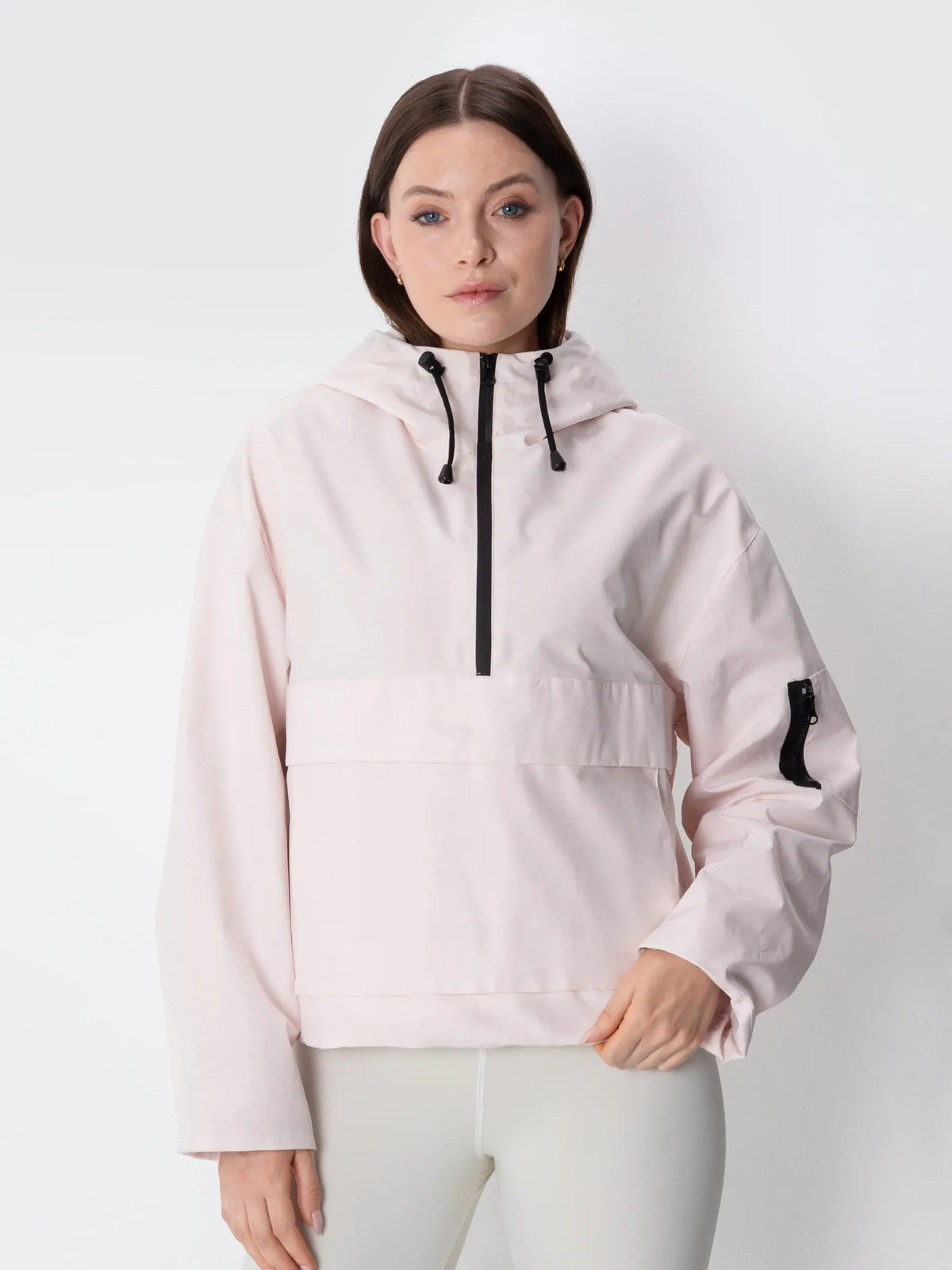 Classic Relaxed Fit Rain Hoodie - Pale Pink