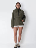 Classic Relaxed Fit Rain Hoodie - Army Green