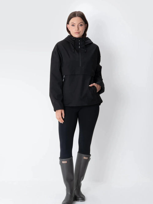 Classic Relaxed Fit Rain Hoodie - Black