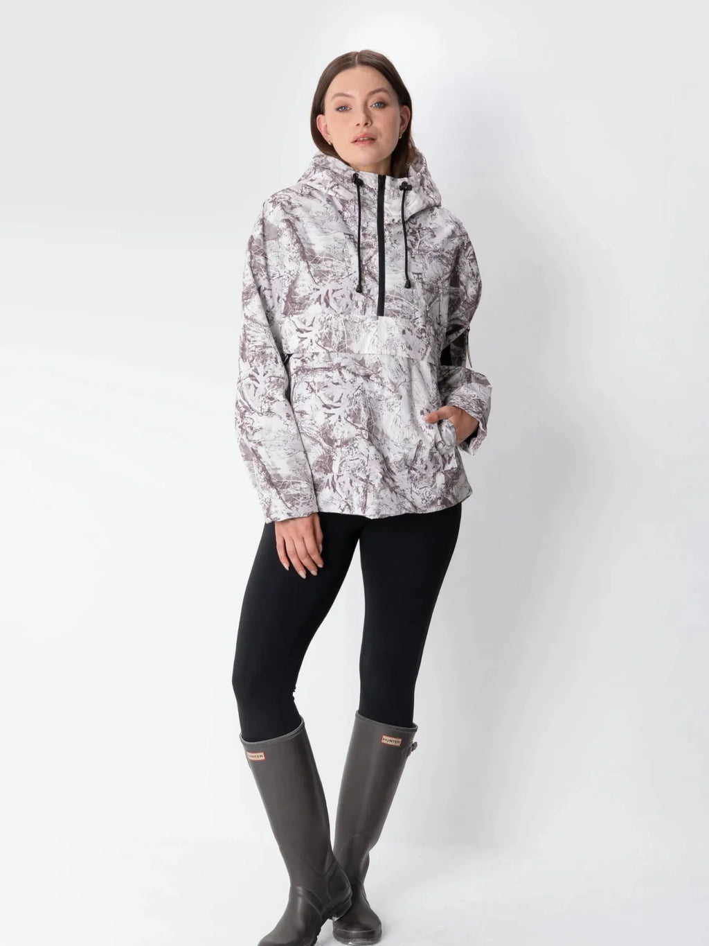 Classic Relaxed Fit Rain Hoodie - Mist Camo