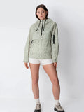 Classic Relaxed Fit Rain Hoodie - Olive Leopard