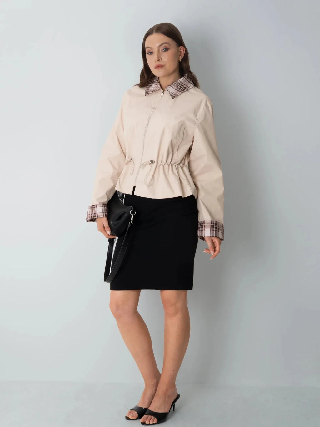 Short Cinched Waist Waterproof Barn Jacket