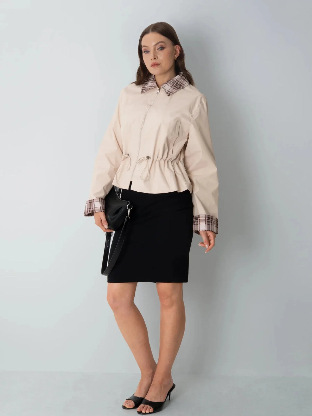 Short Cinched Waist Waterproof Barn Jacket