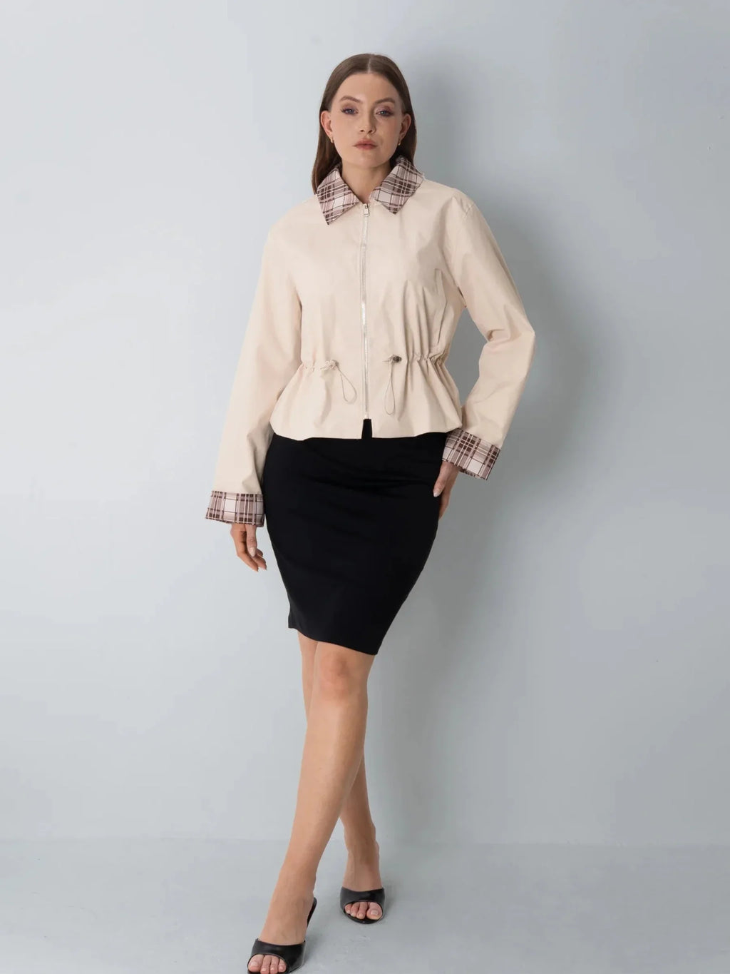 Short Cinched Waist Waterproof Barn Jacket