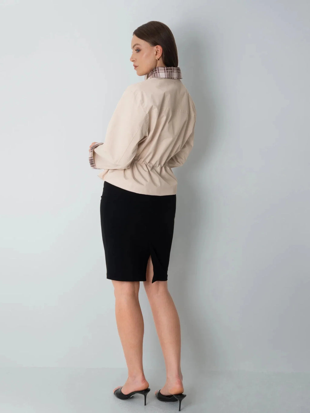 Short Cinched Waist Waterproof Barn Jacket