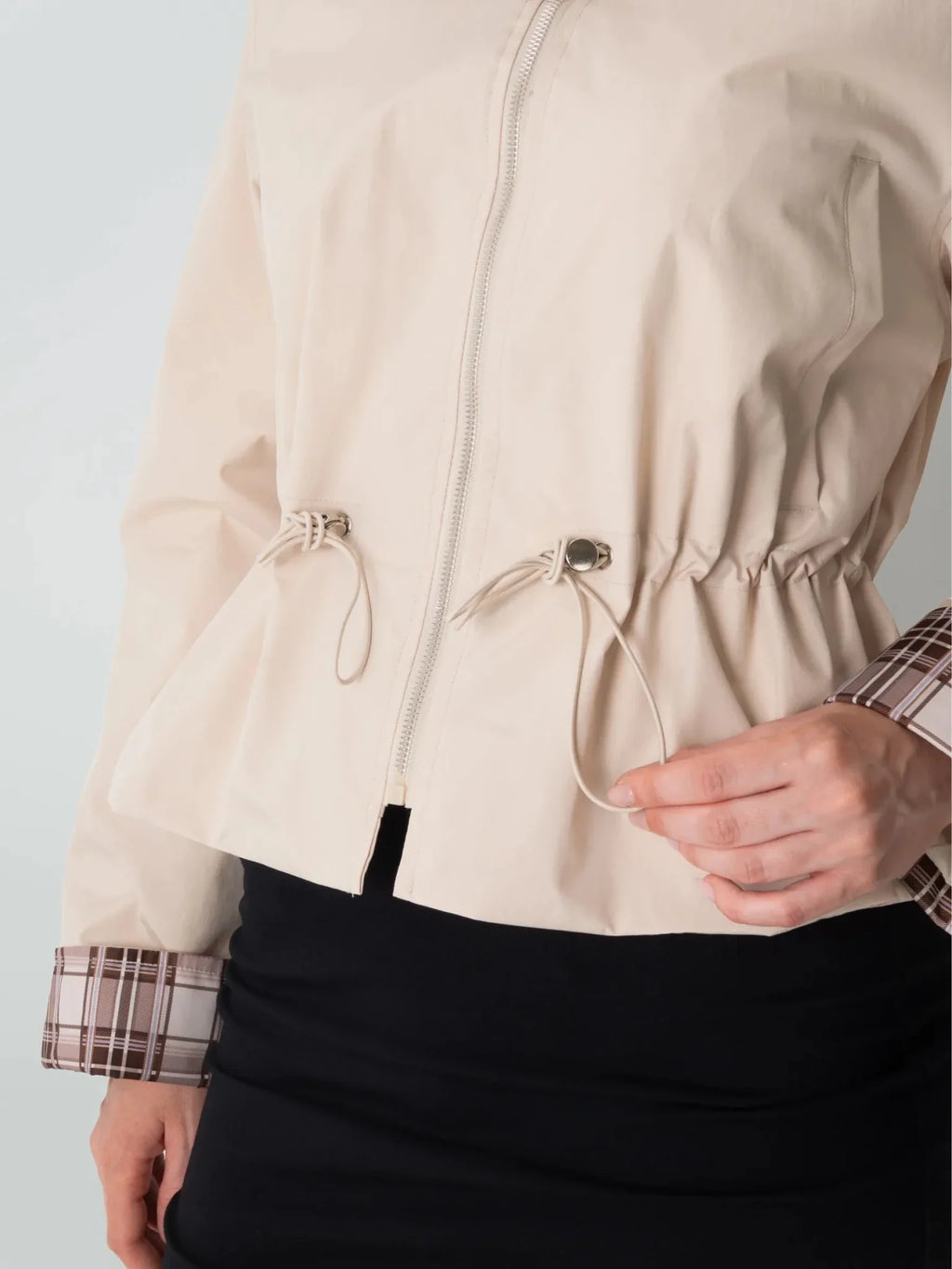 Short Cinched Waist Waterproof Barn Jacket