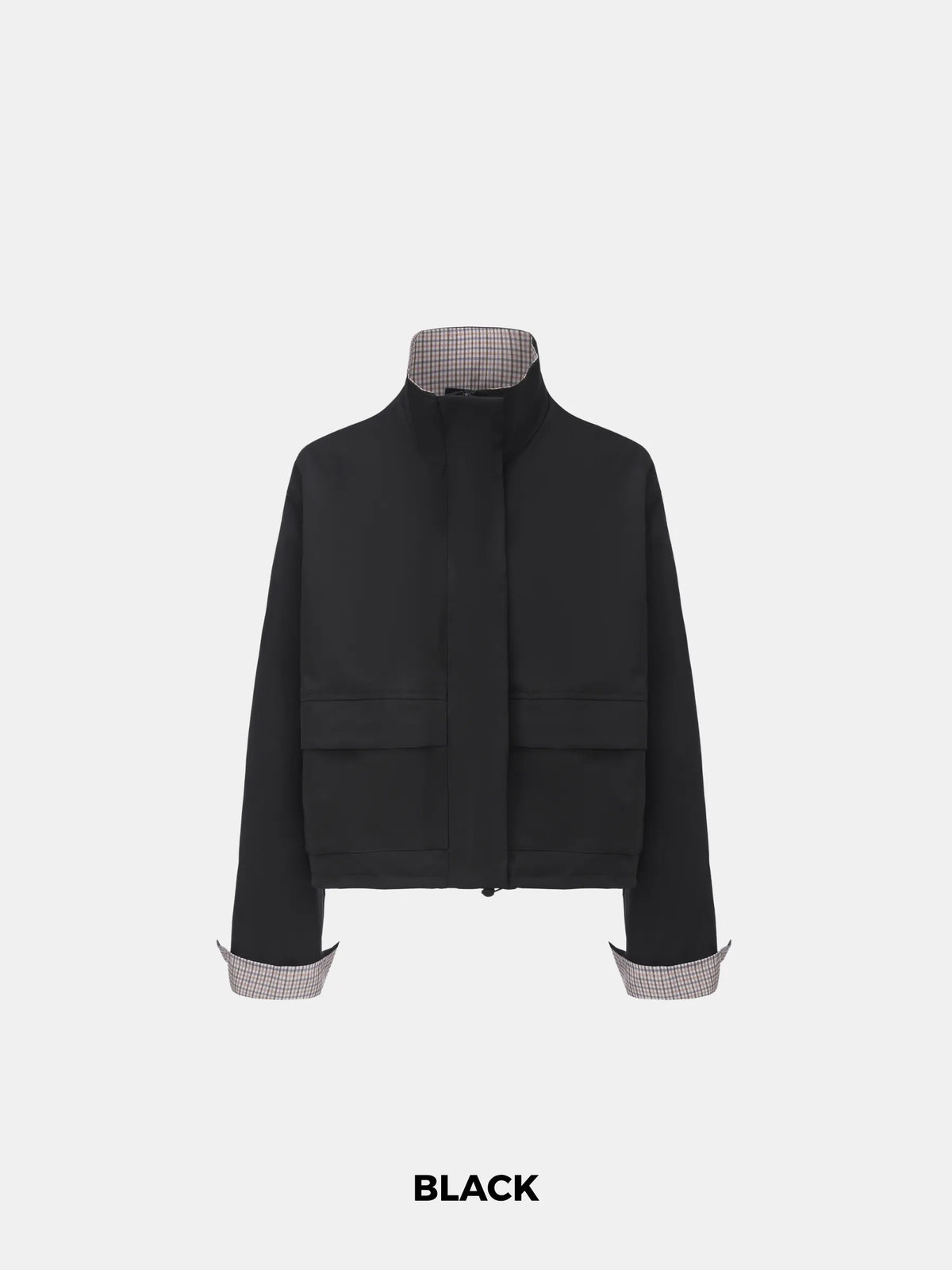 Funnel Collar Waterproof Bomber Jacket With Optional Hooded Scarf