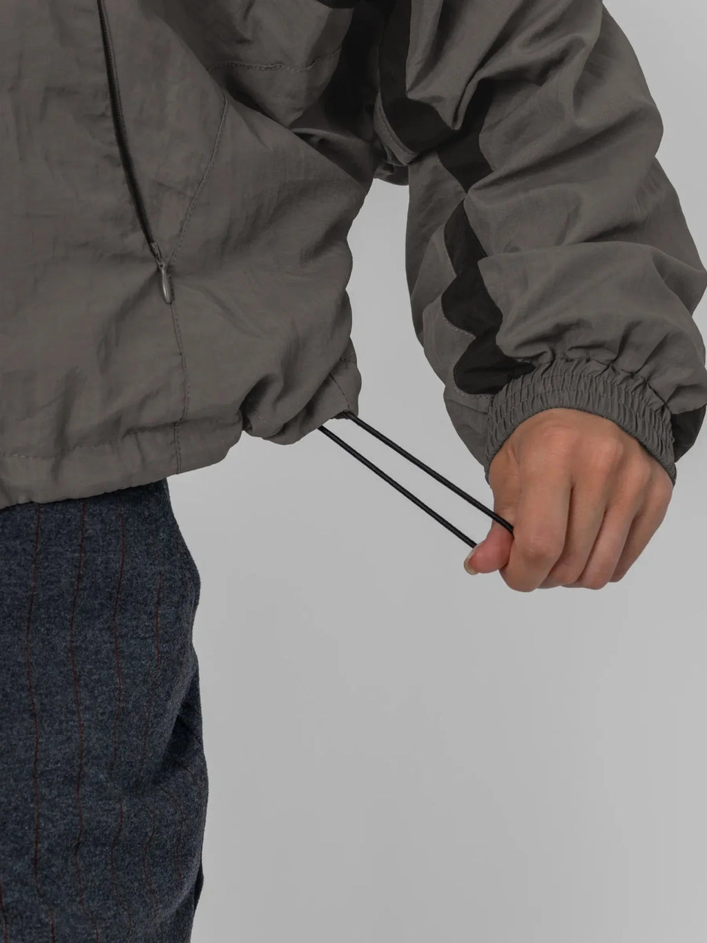 Water Repellent Oversized Short Track Jacket