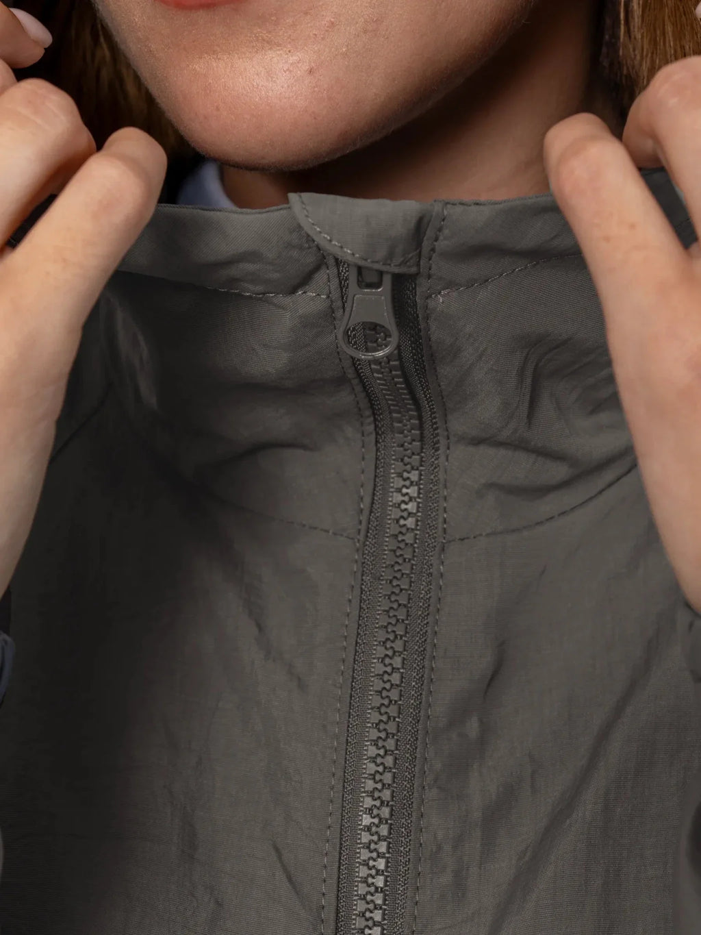 Water Repellent Oversized Short Track Jacket
