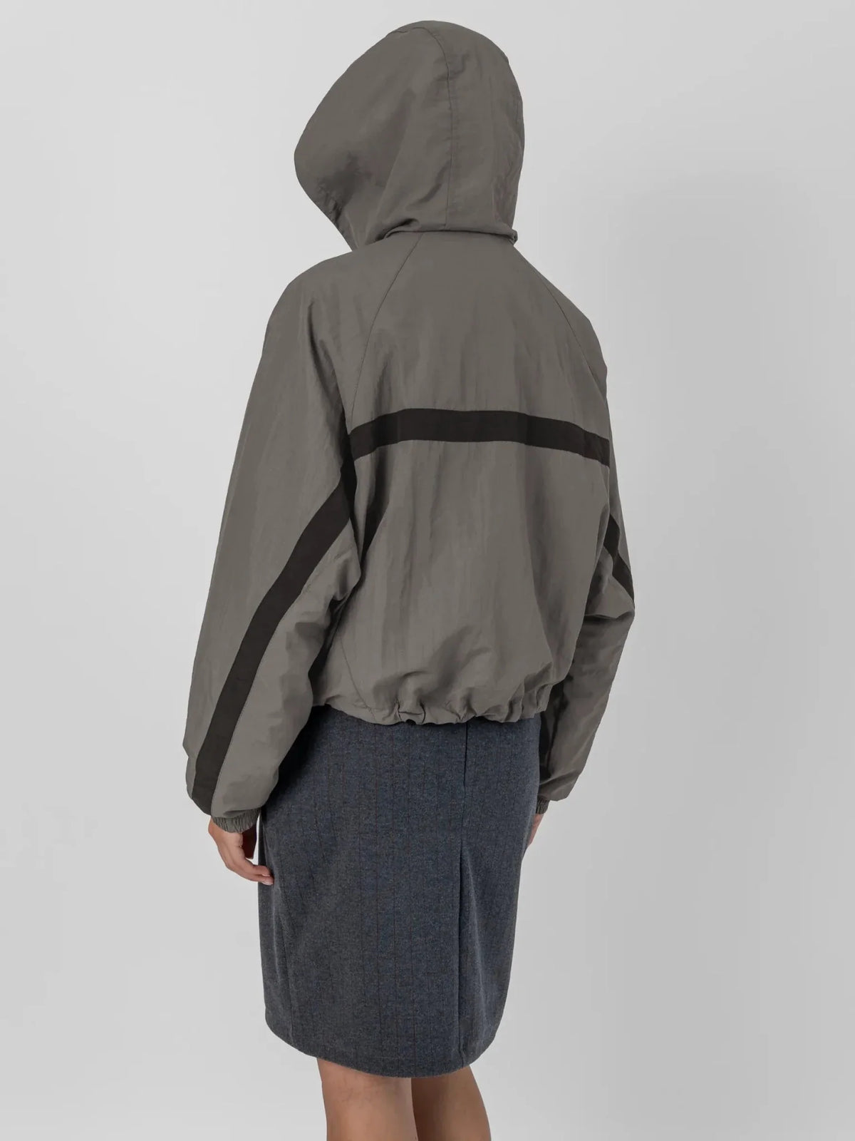 Water Repellent Oversized Short Track Jacket