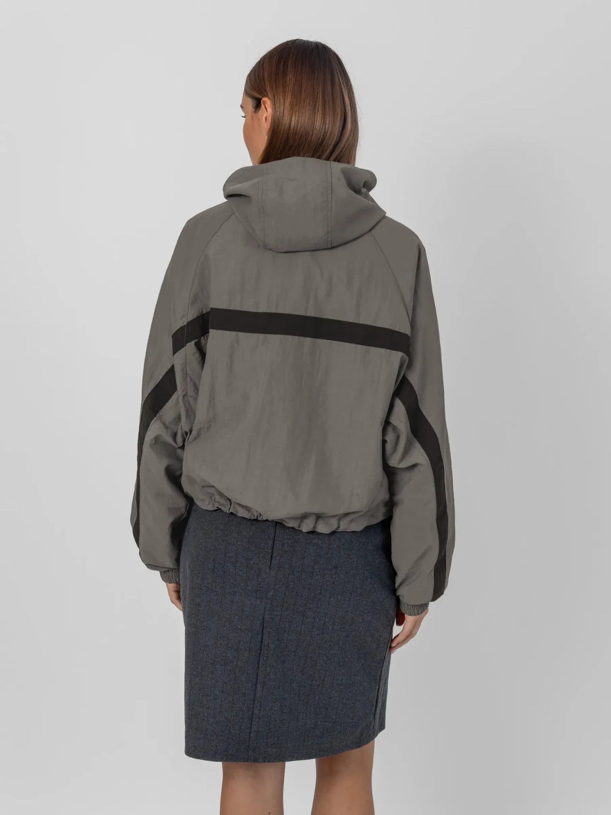 Water Repellent Oversized Short Track Jacket