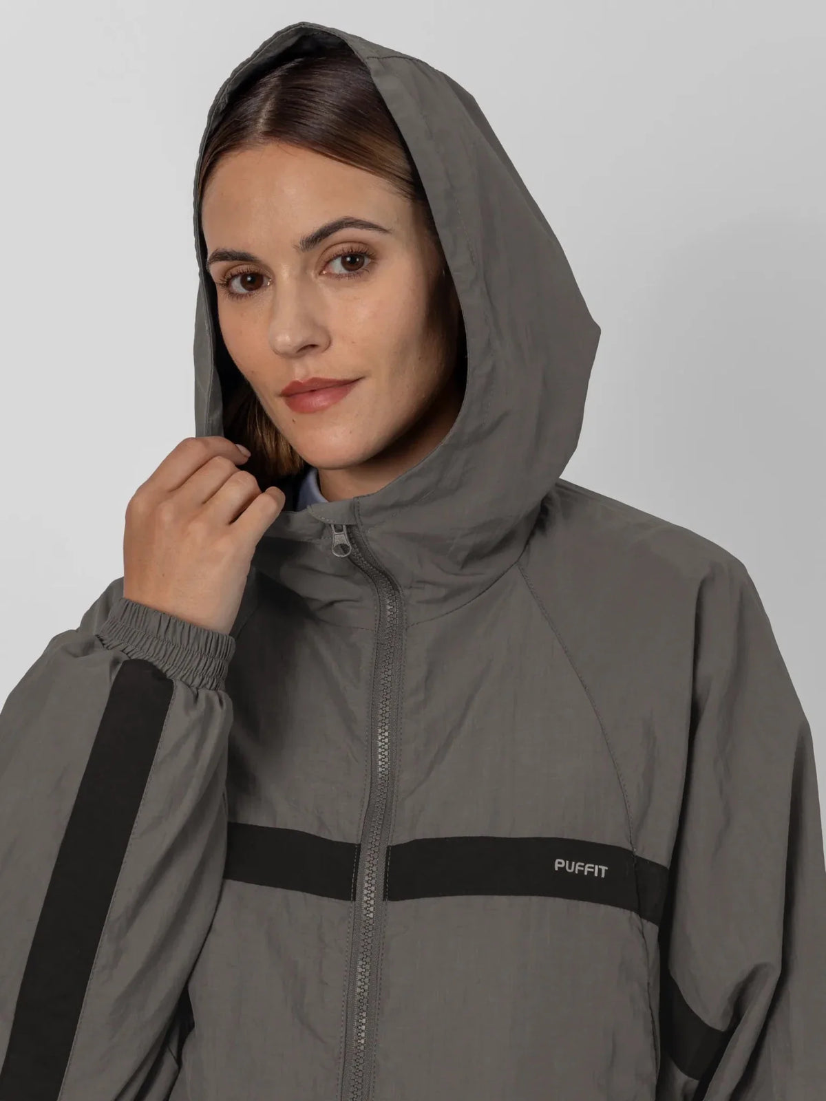 Water Repellent Oversized Short Track Jacket