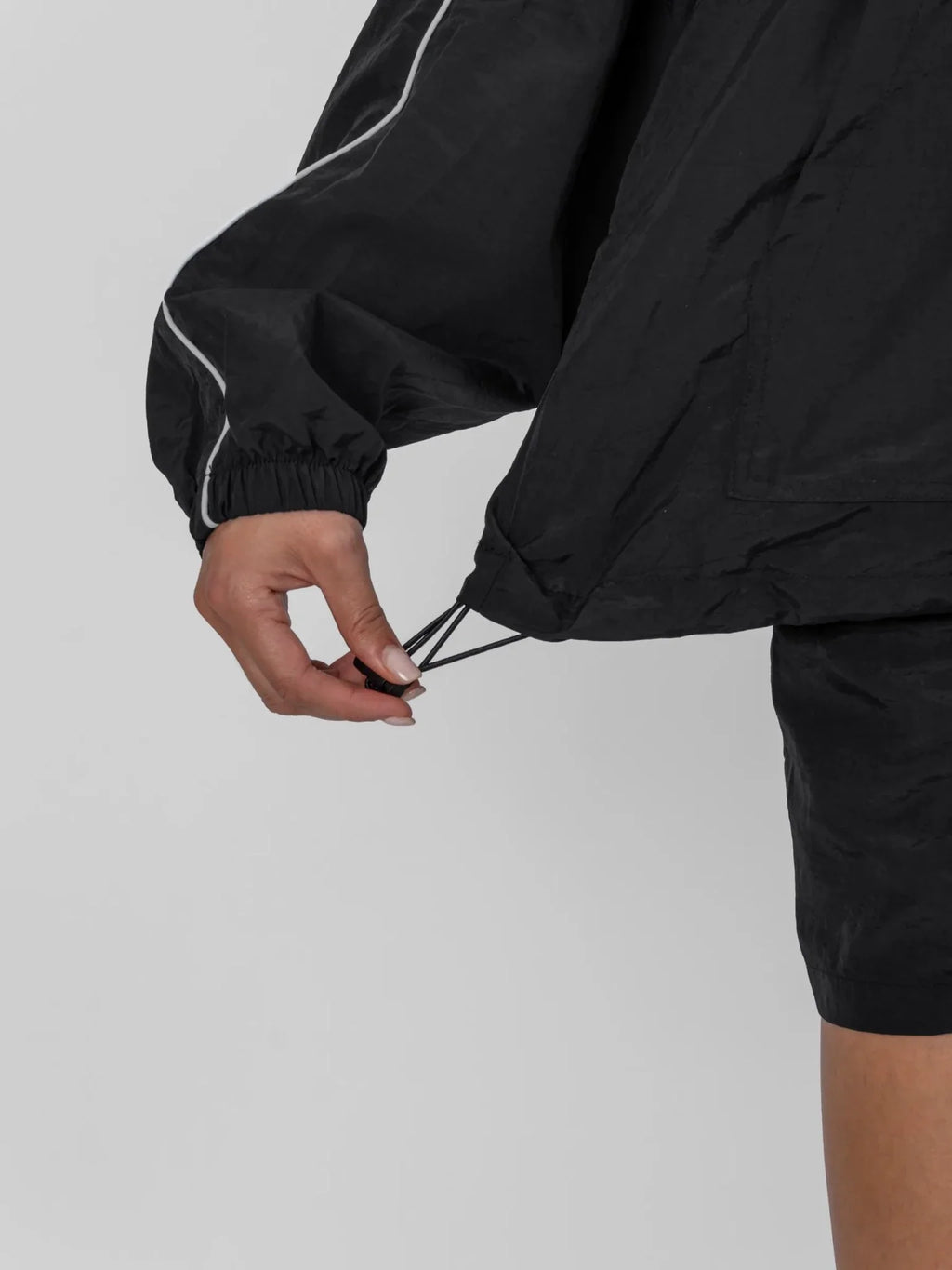 Water Repellent Packable-Hood Track Anorak