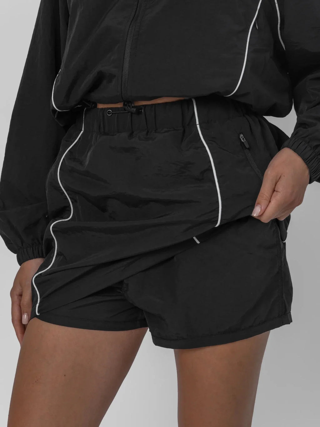 Water Repellent Packable-Hood Track Anorak