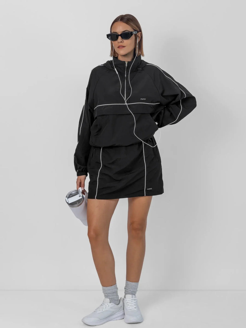 Water Repellent Regular Fit Track Skirt