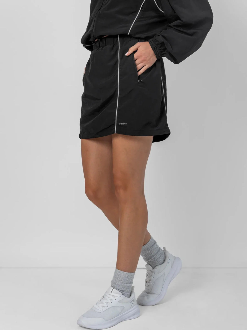 Water Repellent Packable-Hood Track Anorak