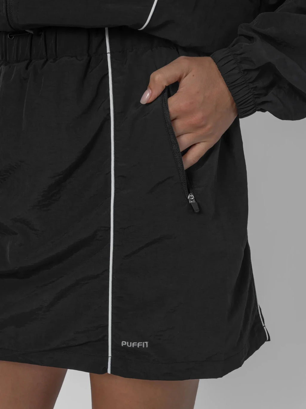 Water Repellent Packable-Hood Track Anorak
