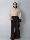 Drawstring Waist Blouse