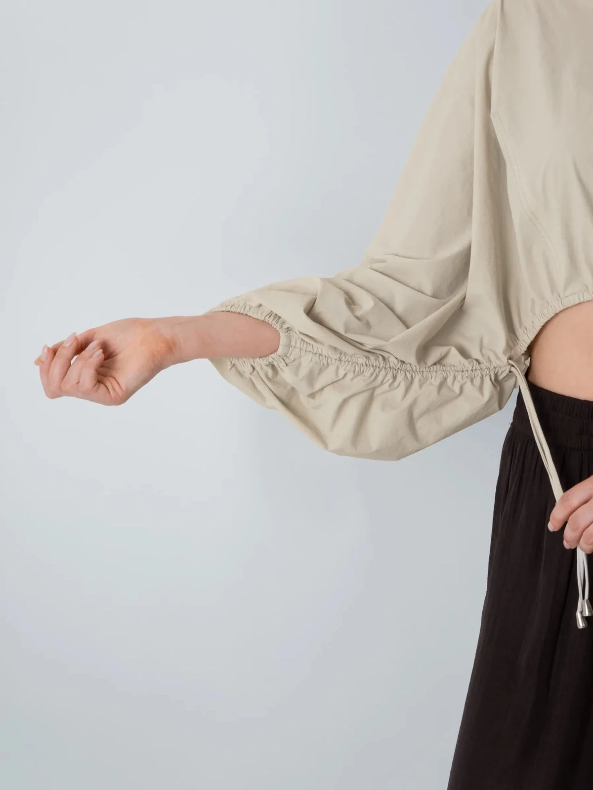 Drawstring Waist Blouse