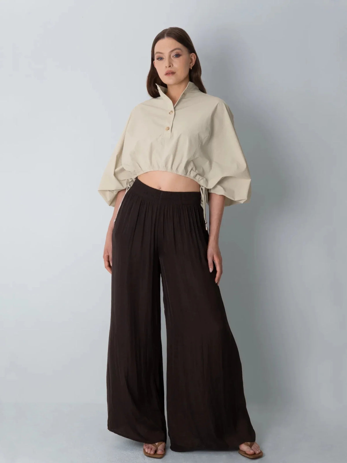 Drawstring Waist Blouse