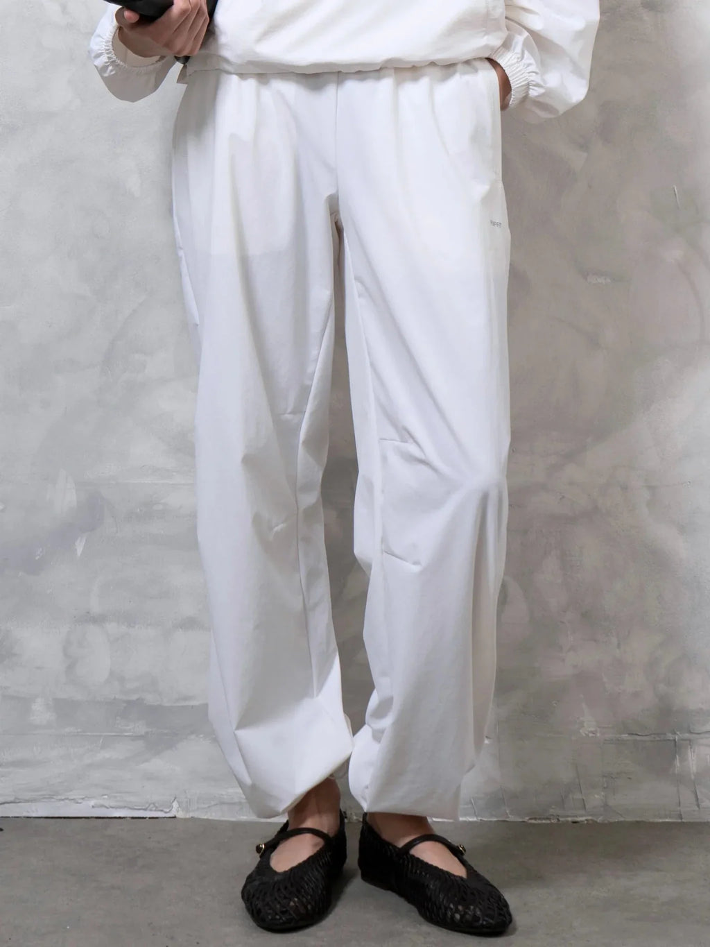 High Waisted Drawstring Utility Trousers