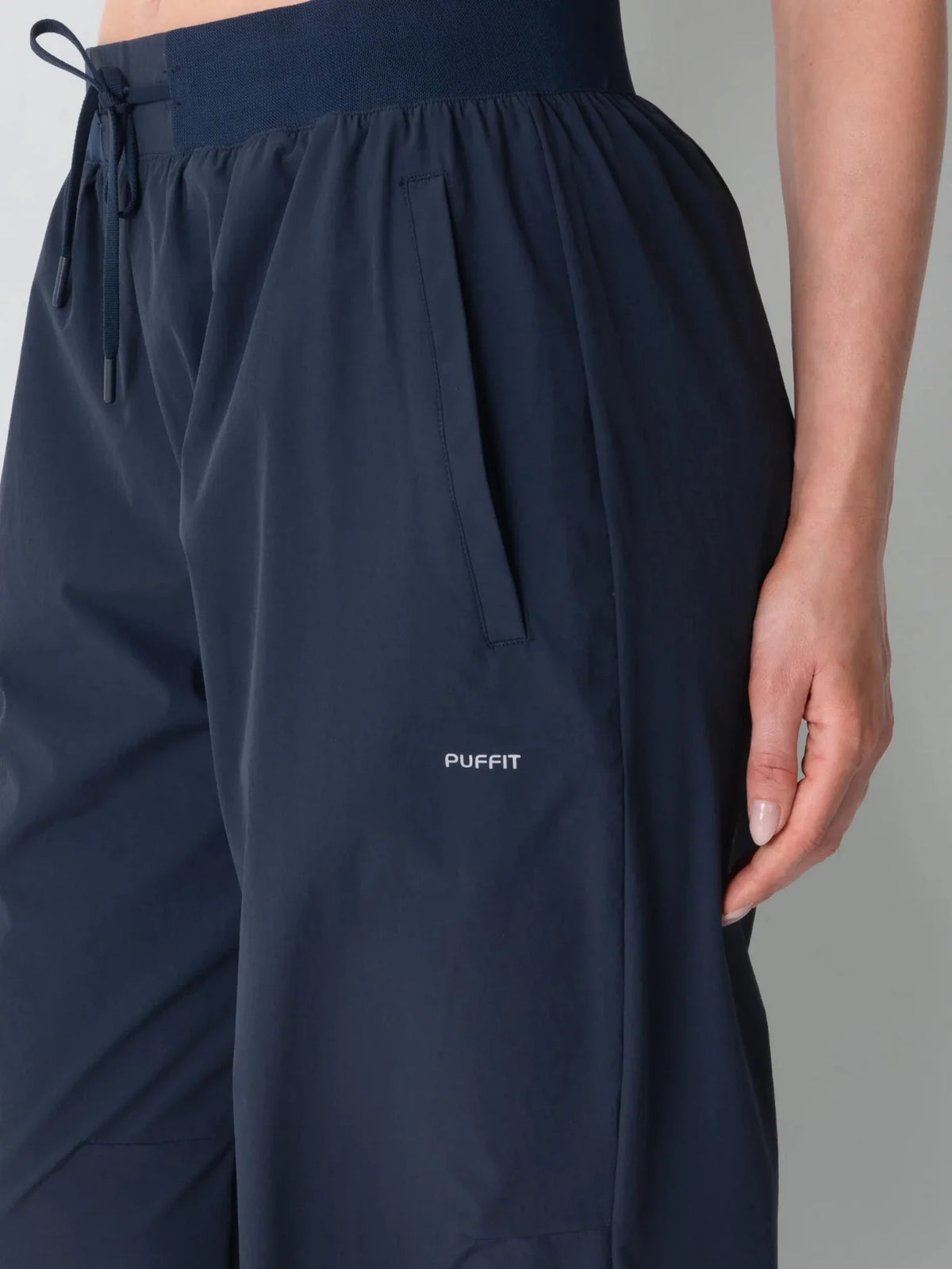 High Waisted Drawstring Utility Trousers