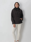 Classic Relaxed Fit Rain Hoodie - Elegant Charcoal