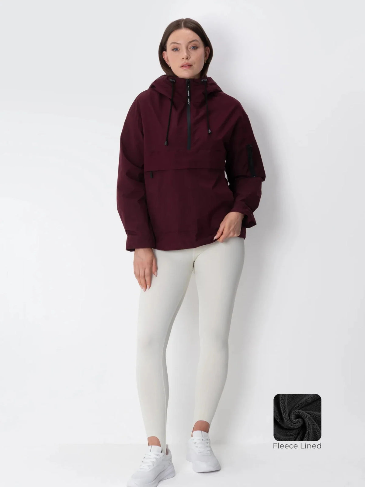 Classic Relaxed Fit Rain Hoodie - Burgundy