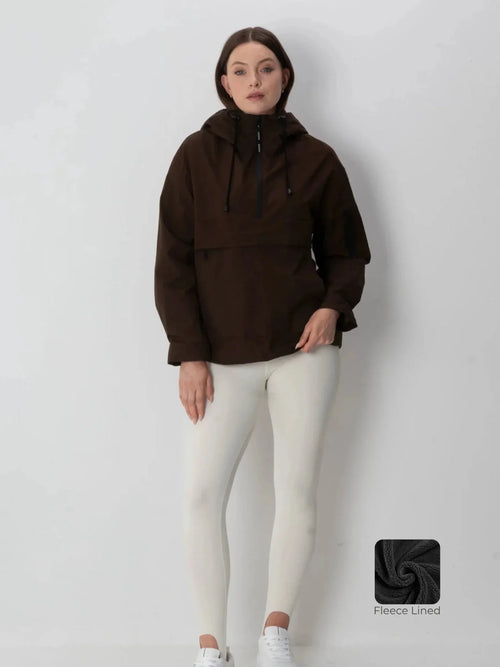 Classic Relaxed Fit Rain Hoodie - Mocha Brown
