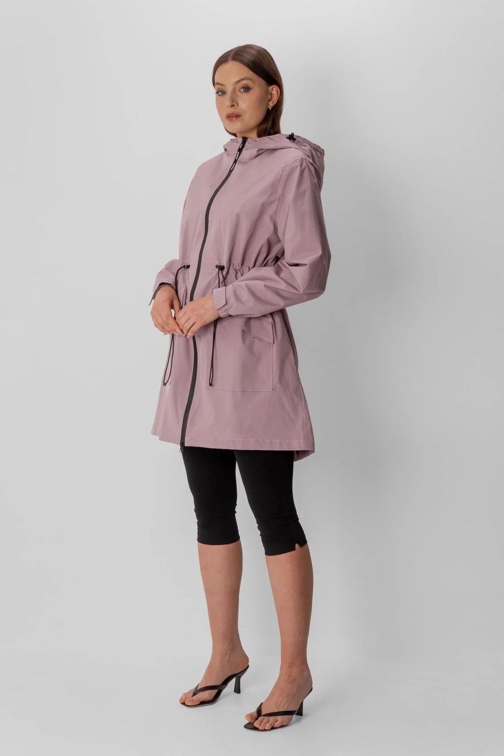 Classic Mid Length Large Pockets Raincoat