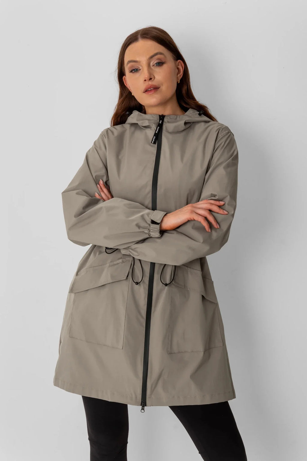 Classic Mid Length Large Pockets Raincoat