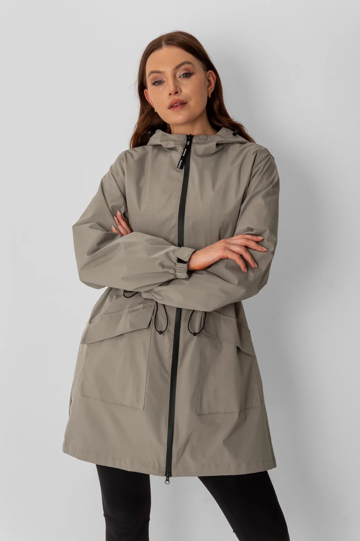 Classic Mid Length Large Pockets Raincoat