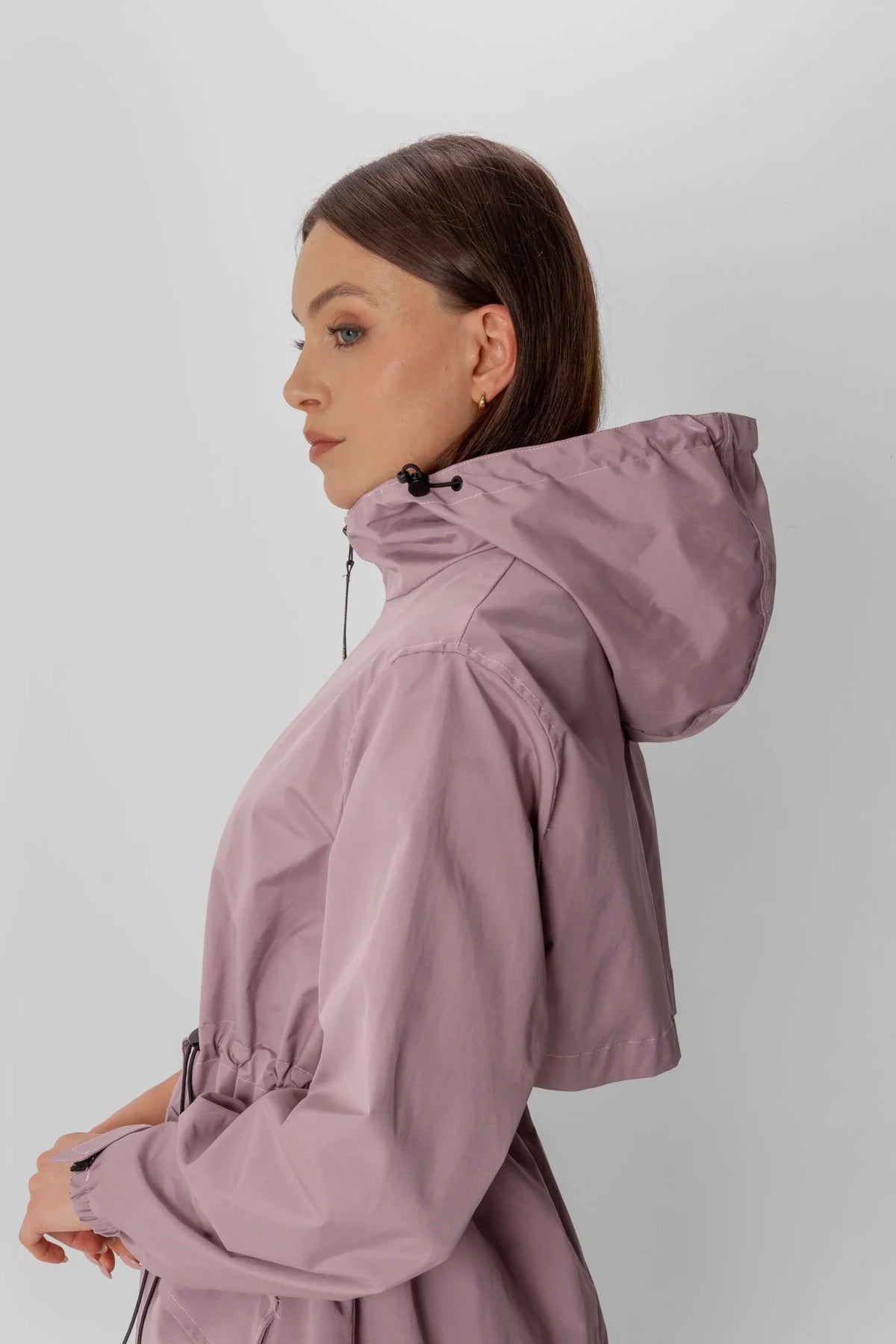 Classic Mid Length Large Pockets Raincoat