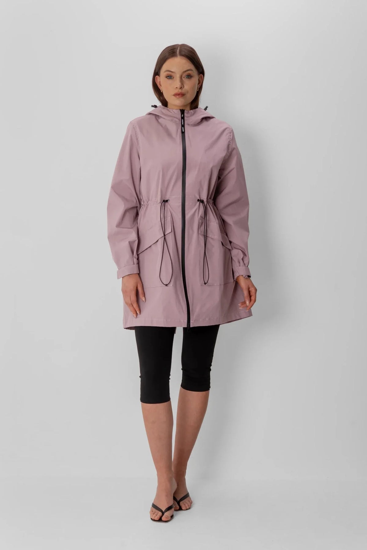 Classic Mid Length Large Pockets Raincoat