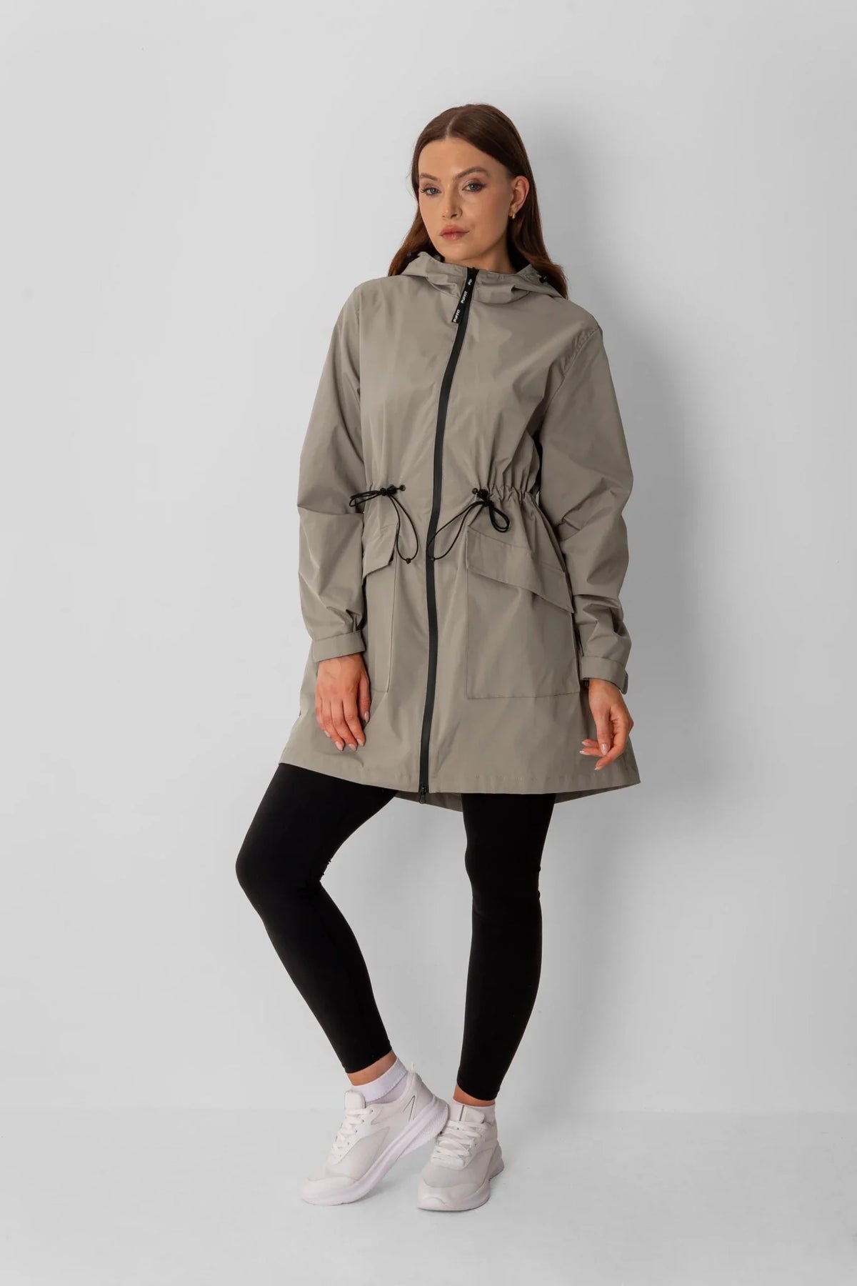 Classic Mid Length Large Pockets Raincoat