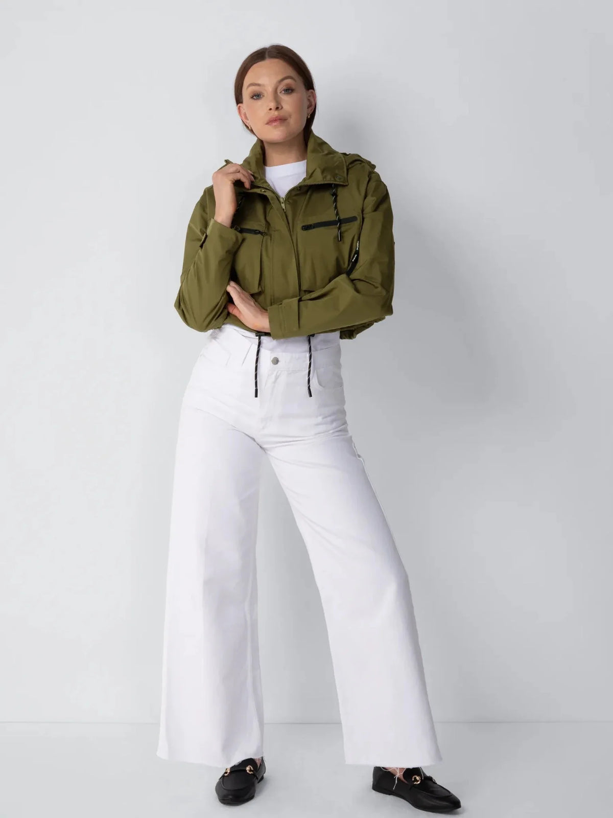 Elevated Cropped Hooded Rain Jacket - All Colors