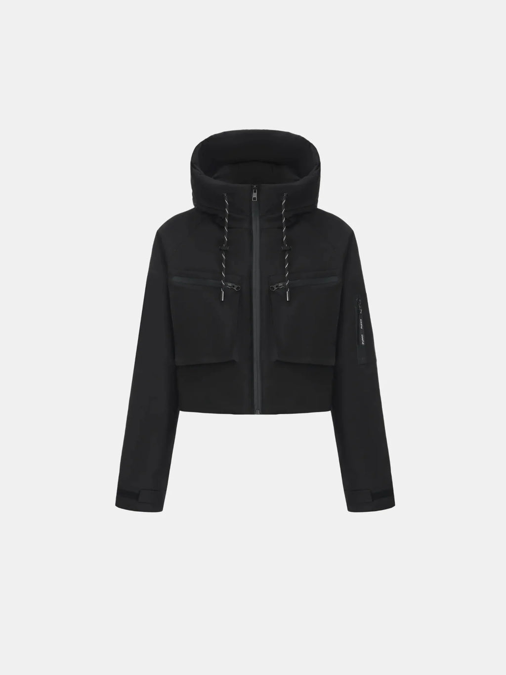 Elevated Cropped Hooded Rain Jacket