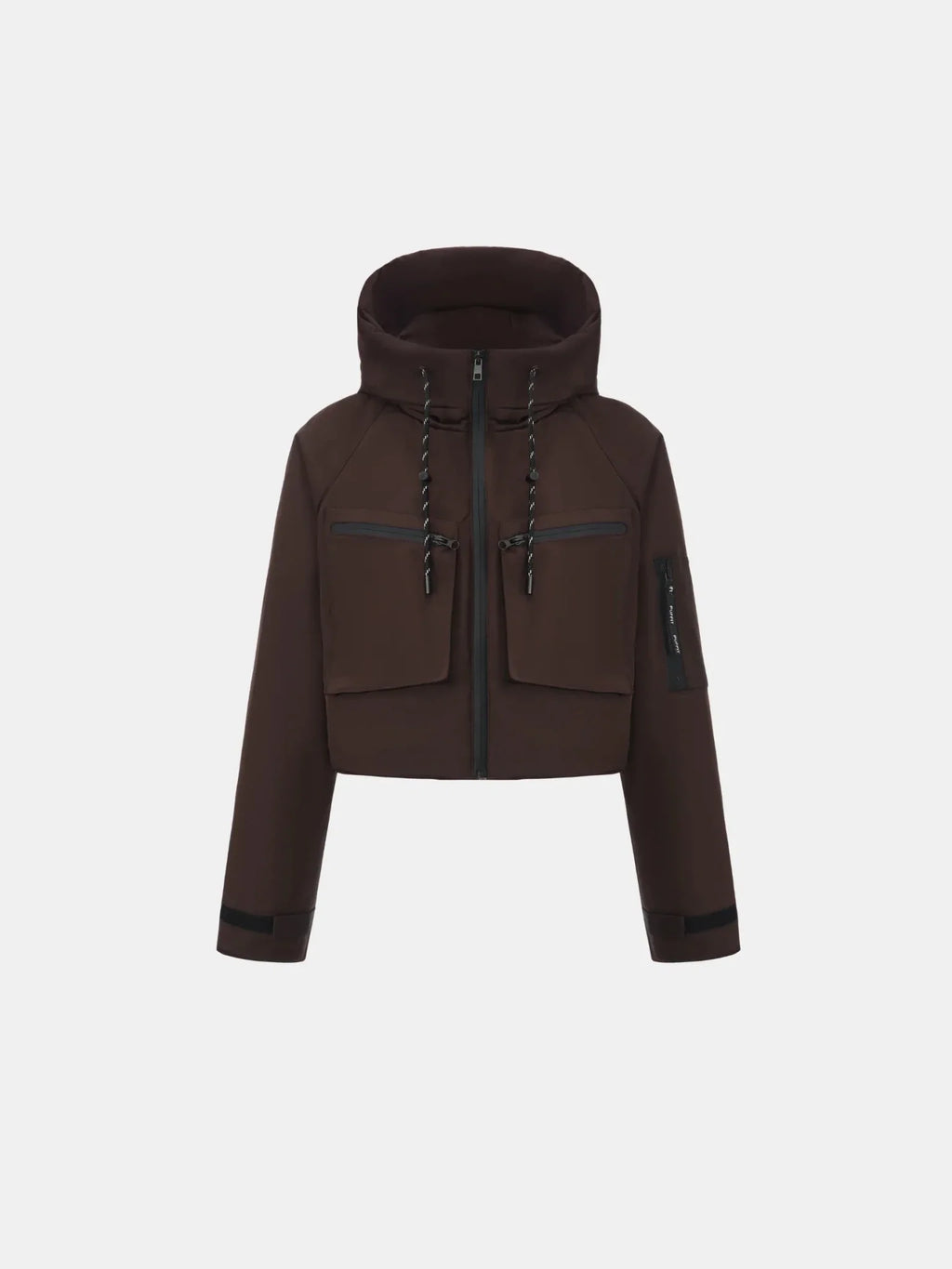 Elevated Padded Cropped Hooded Rain Jacket