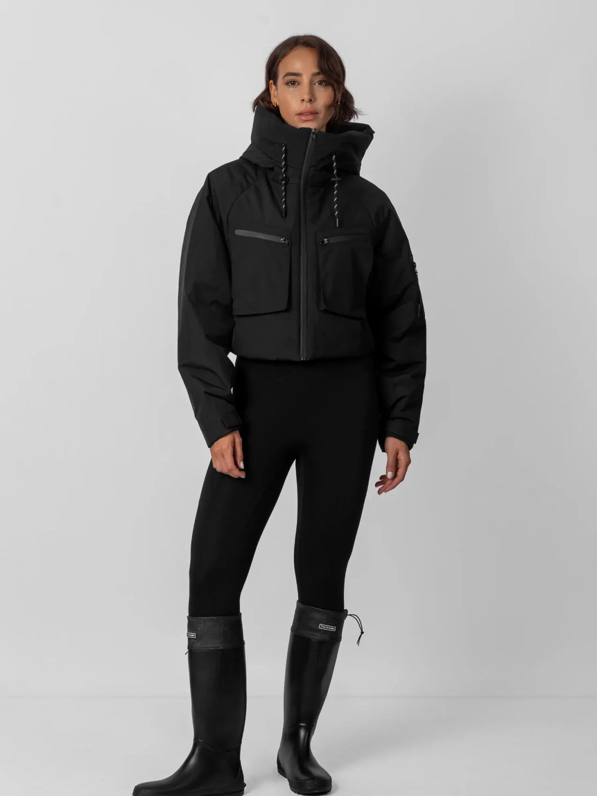 Elevated Cropped Hooded Rain Jacket - All Colors