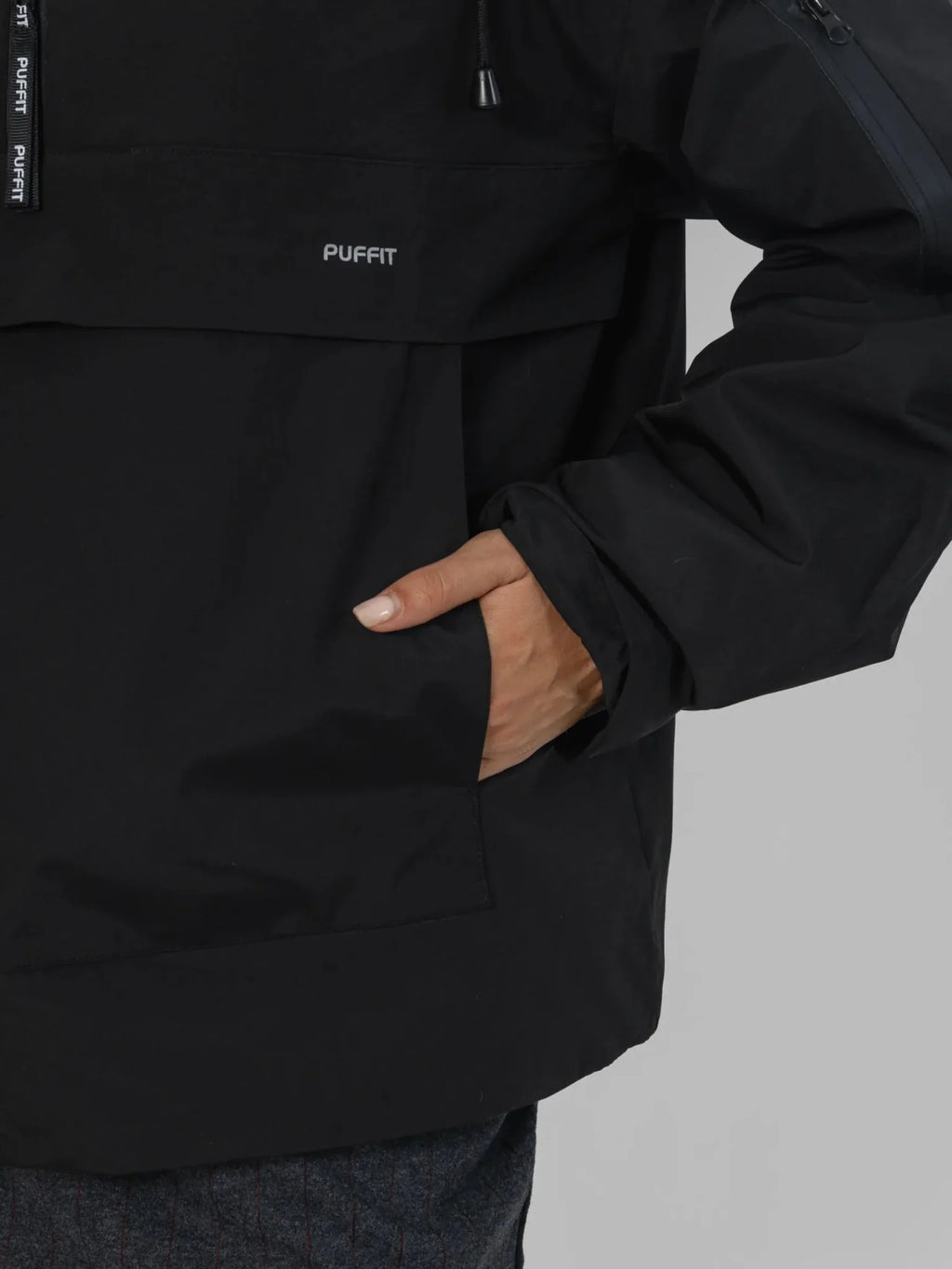 Faux Fur Lined Classic Relaxed Fit Rain Hoodie