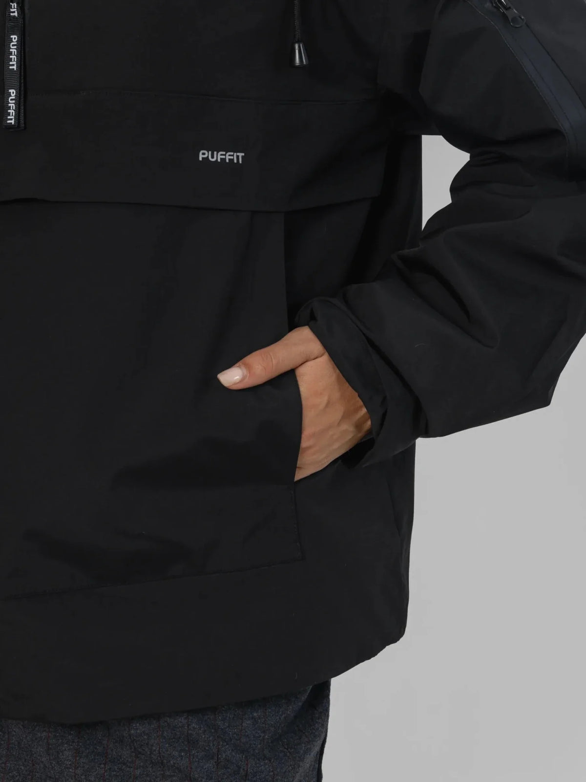 Faux Fur Lined Classic Relaxed Fit Rain Hoodie