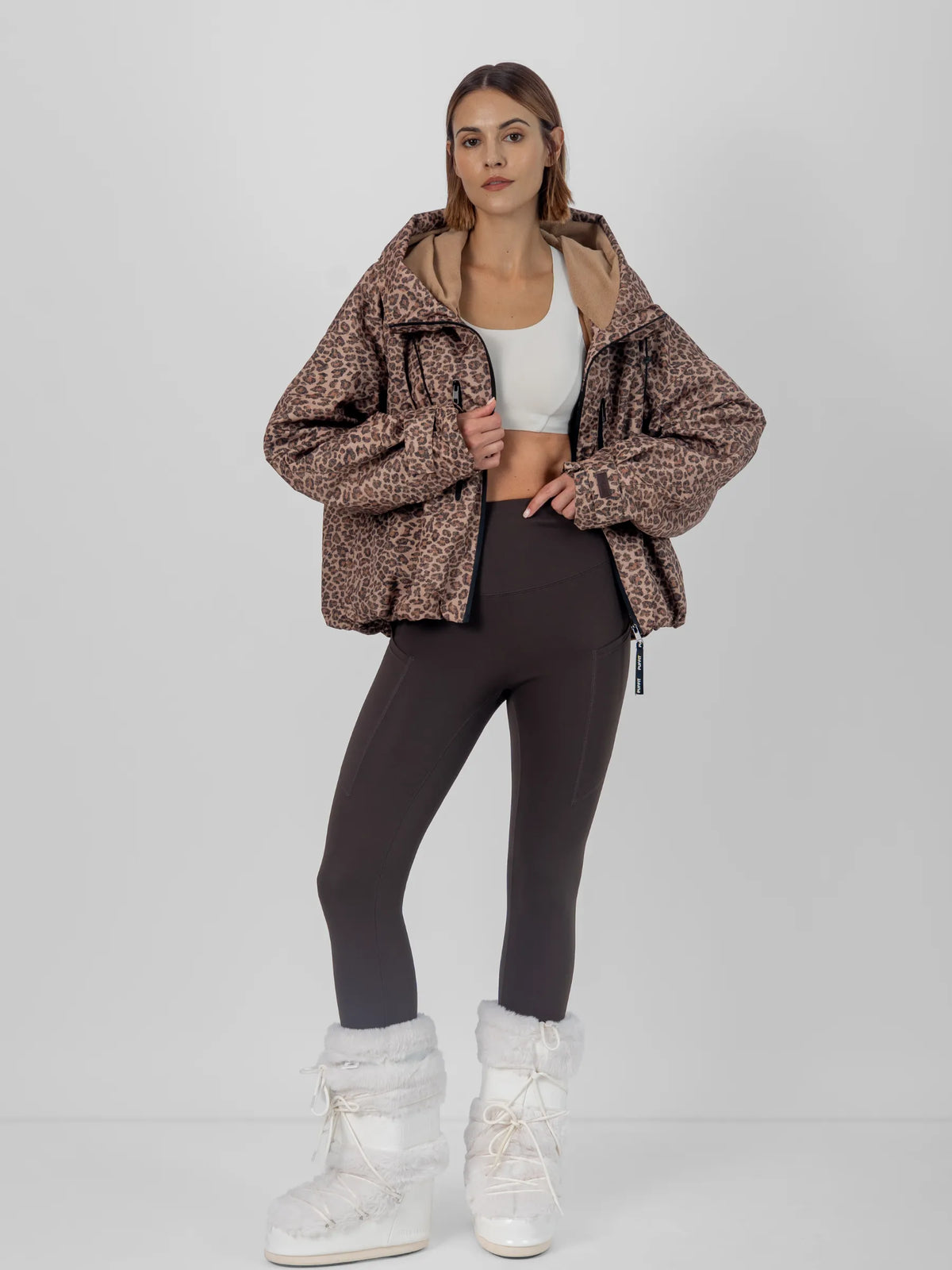 Fleece Lined One Size Short Oversized Rain Jacket