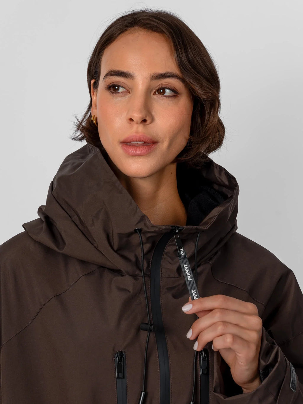 Fleece Lined One Size Short Oversized Rain Jacket