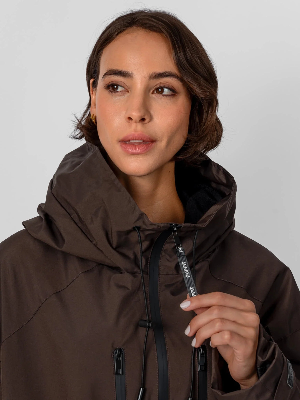 Fleece Lined One Size Short Oversized Rain Jacket