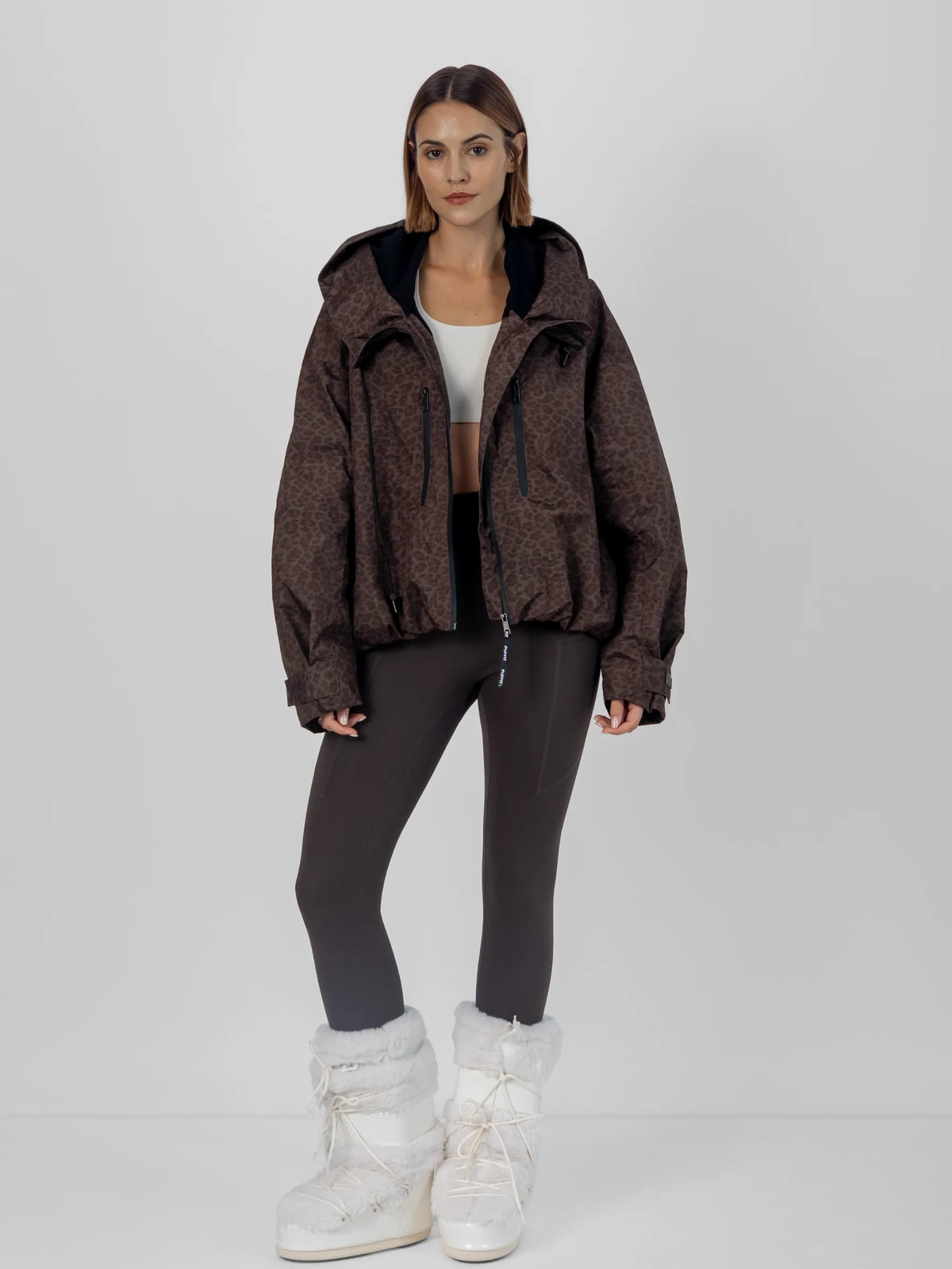 Fleece Lined One Size Short Oversized Rain Jacket